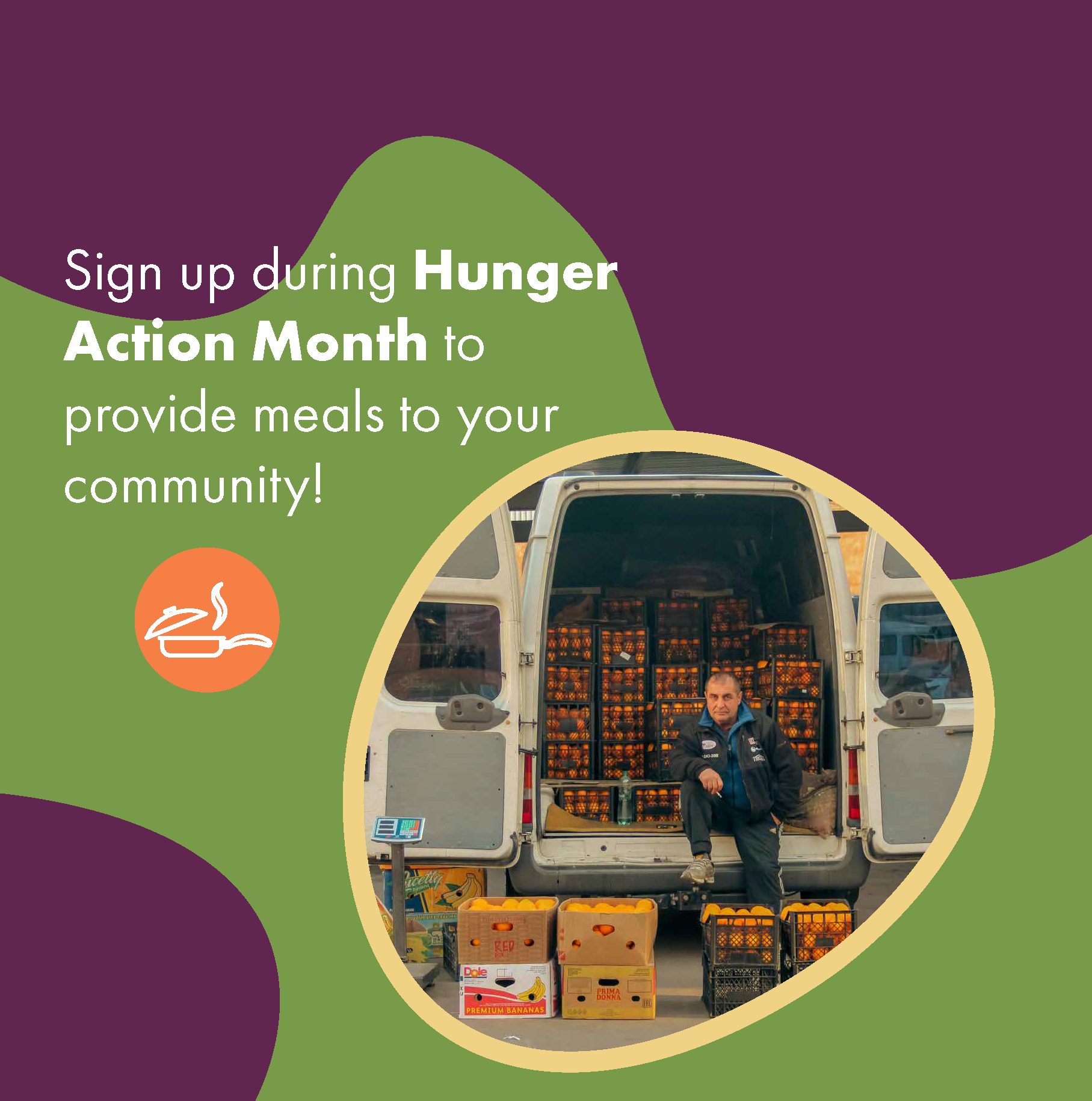 Carousel slide: Sign up during Hunger Action Month