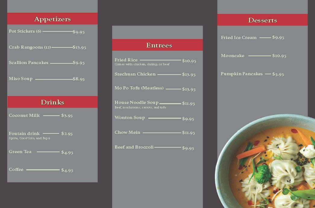 Town menu, inside